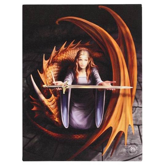 Anne Stokes The Truth Dragon Canvas Plaque